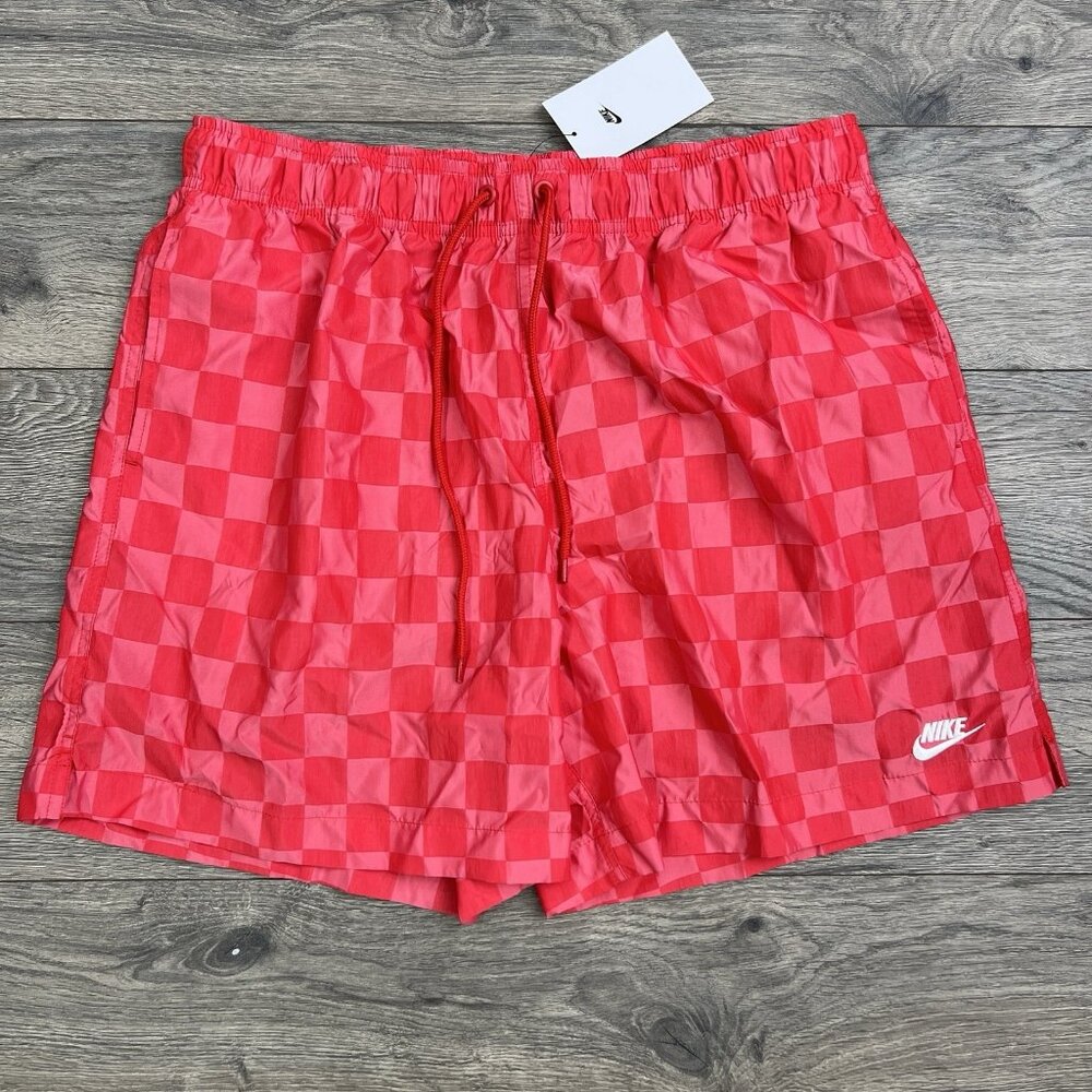 Nike Shorts Sz 2XL Mens University Red White Club Flow Checkers $60